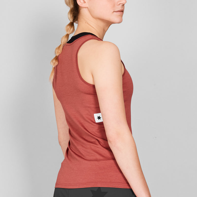 SAYSKY Logo Pace Top SINGLETS 5006 - RED MELANGE