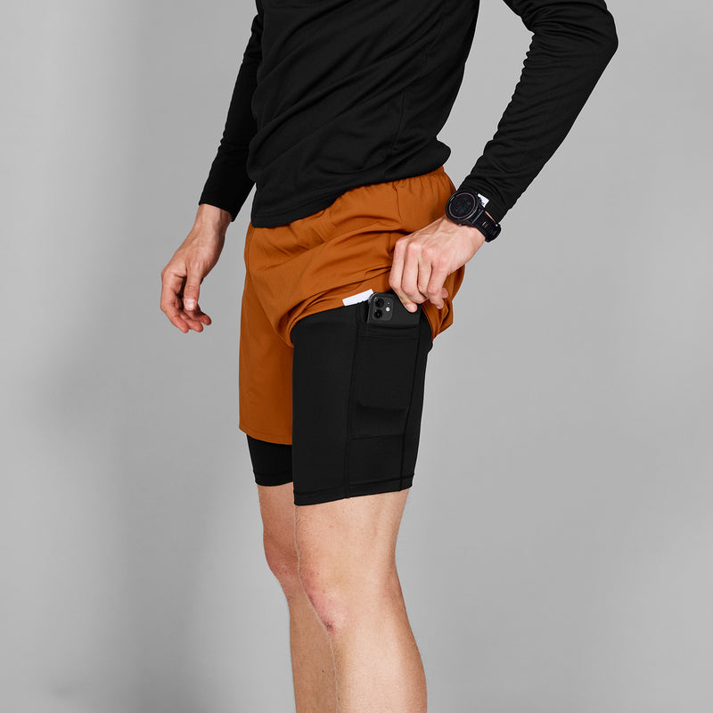 SAYSKY Pace 2 in 1 Shorts 5'' SHORTS 407 - ORANGE