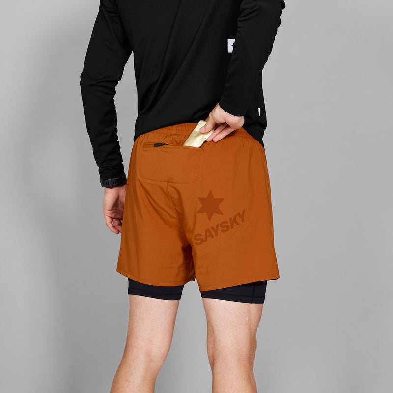 SAYSKY Pace 2 in 1 Shorts 5'' SHORTS 407 - ORANGE