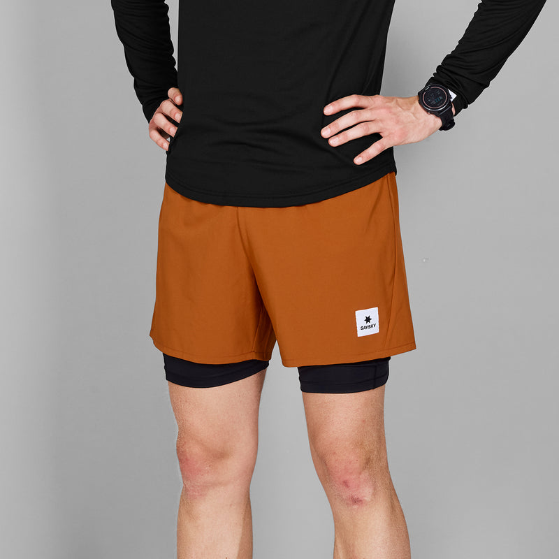 SAYSKY Pace 2 in 1 Shorts 5'' SHORTS 407 - ORANGE