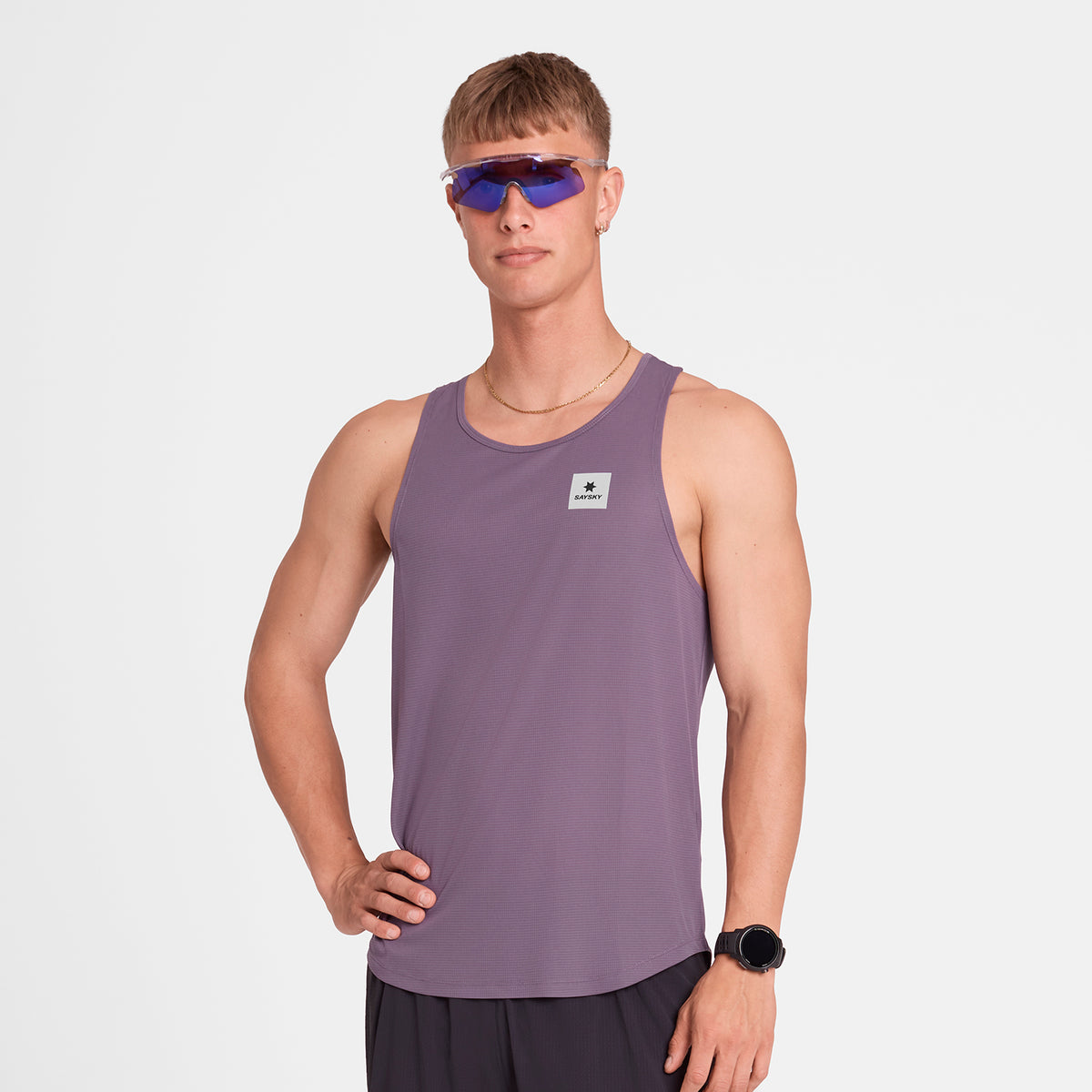 SAYSKY タンクトップとショーツセット Sサイズ グレー/バーガンディ SAYSKY タンクトップとショーツセット Sサイズ グレー/バーガンディ