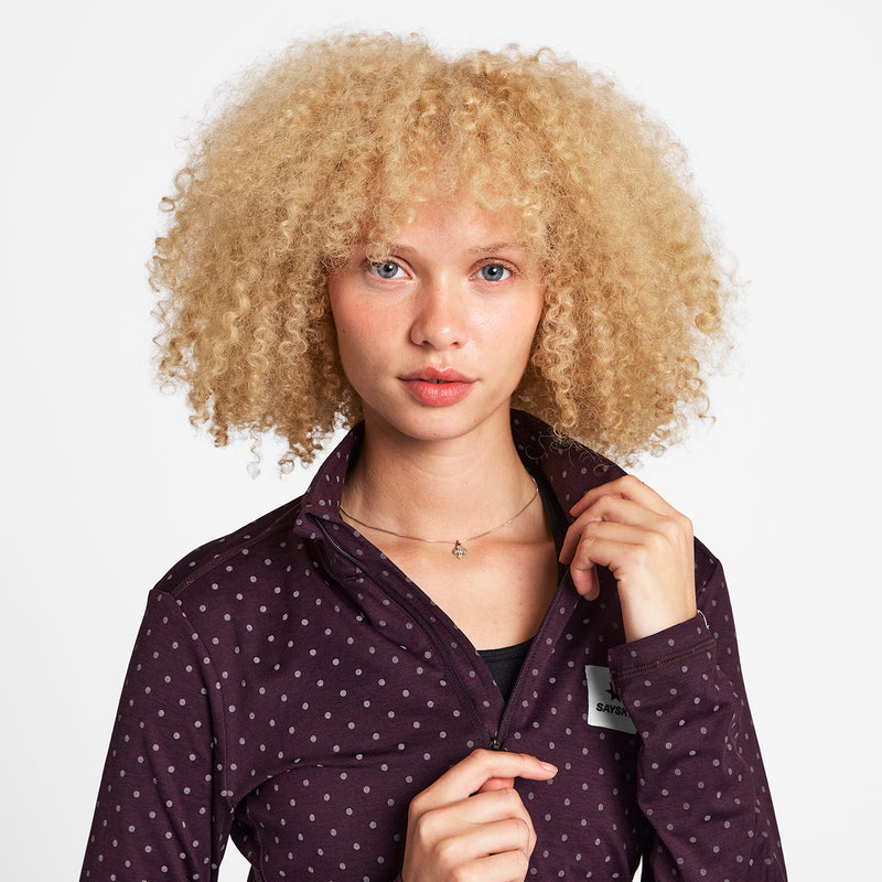 SAYSKY Reflective Pace Half Zip LONG SLEEVES 1022 - PURPLE
