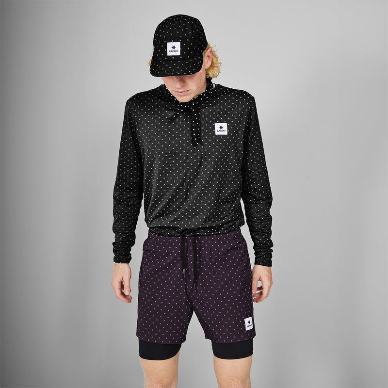 SAYSKY Reflective Polka Pace Long sleeve LONG SLEEVES 1018 - BLACK AOP