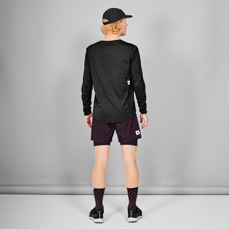 SAYSKY Reflective Polka Pace Long sleeve LONG SLEEVES 1018 - BLACK AOP