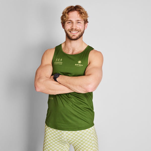 SAYSKY Statement Combat Singlet TANK 313 - GREEN