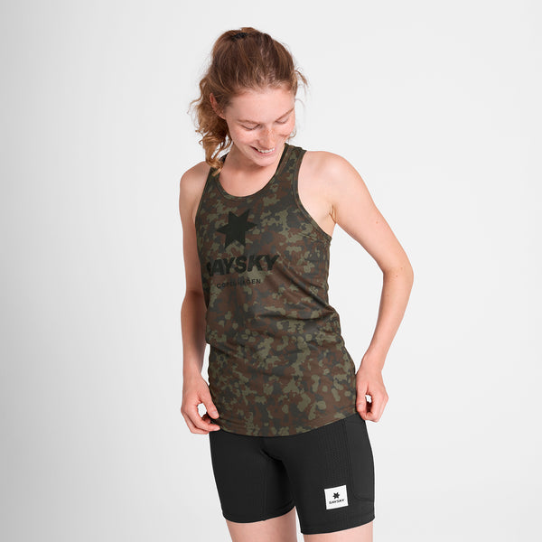 SAYSKY W Camo Combat Singlet TANK 1048 - BROWN AOP