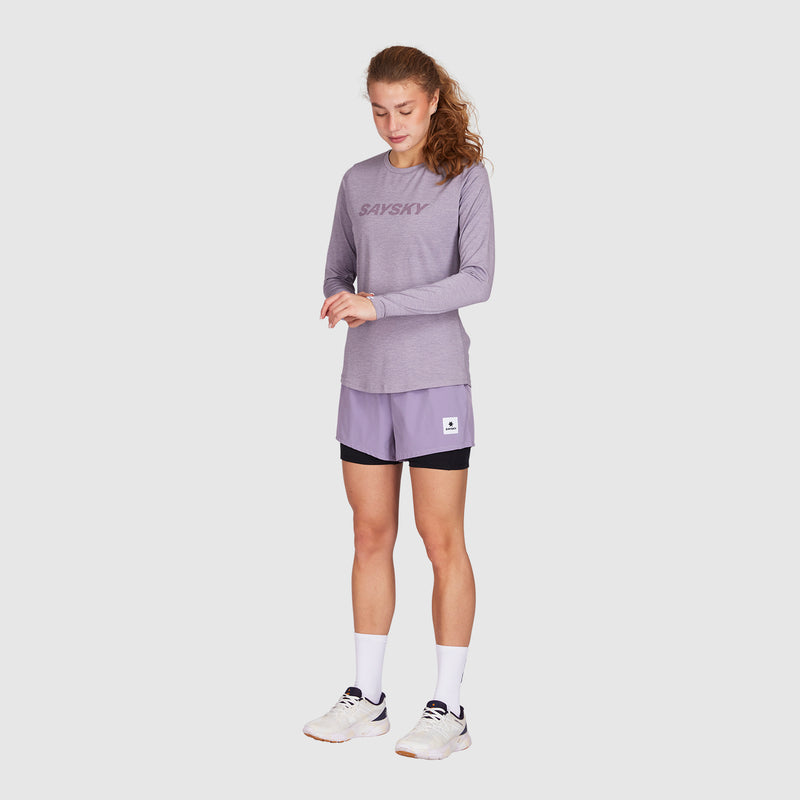 SAYSKY 2 in 1 Pace Shorts 3'' SHORTS 701 - PURPLE